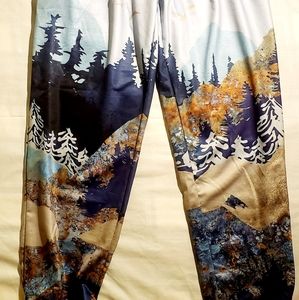 Forest pattern jogger